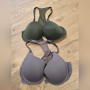 Victoria's Secret Olive and Taupe Bras